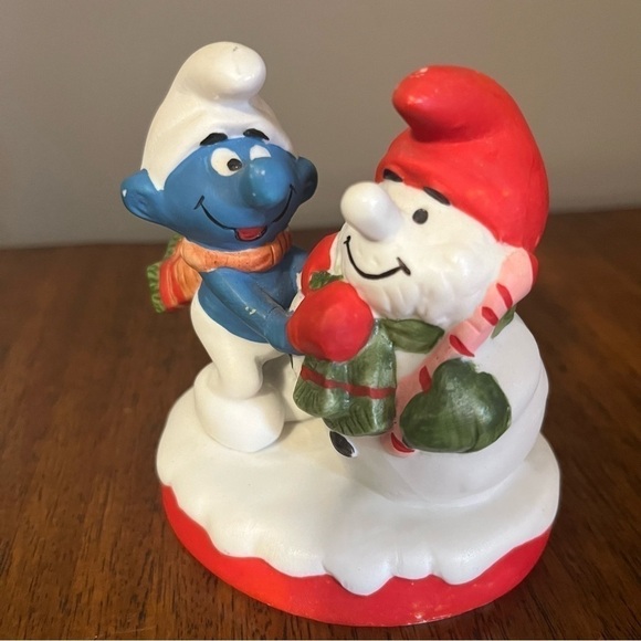VINTAGE 1982 SMURF CHRISTMAS COLLECTABLES FIGURINE WALLACE BERRIE & CO. INC. - Picture 3 of 11